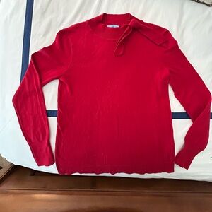 CeCe Red bow Sweater mock neck Small